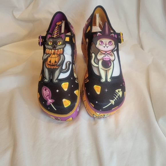BNIB Hot chocolate chocolacitas Treat Or Kitten platform Mary Jane's 5 - Picture 8 of 15